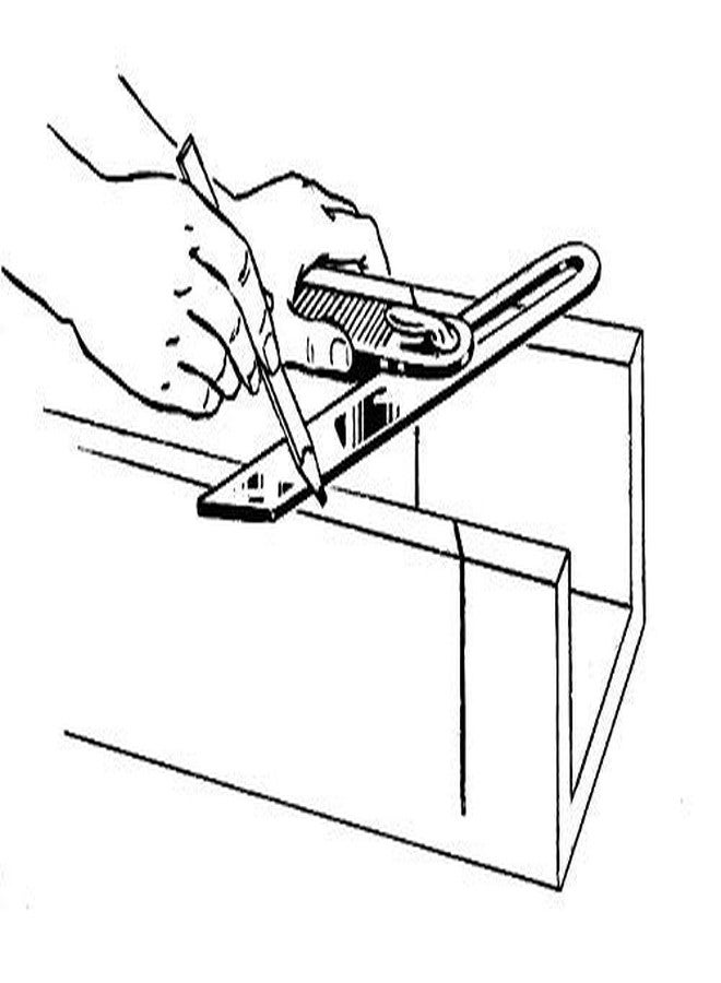 THS DIY Indian Sliding Bevel Steel Square 8" 200mm - Image 2